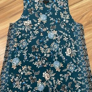 J Jill Paisley Sleevless Swingtop NWOT